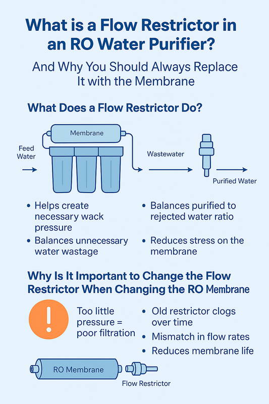 What is a Flow Restrictor in an RO Water Purifier – And Why You Should Always Replace It with the Membrane