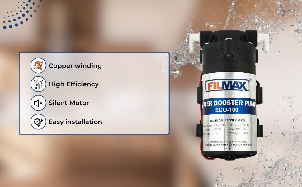 MAXPURE FILMAX ECO 100GPD BOOSTER PUMP