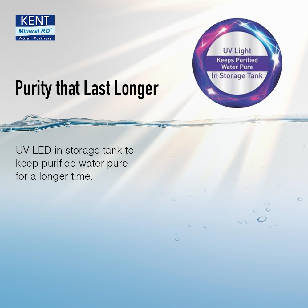 Kent Crystal Plus Alkaline RO Water Purifier – 11L | Multi-Stage Purification with Alkaline Filter
